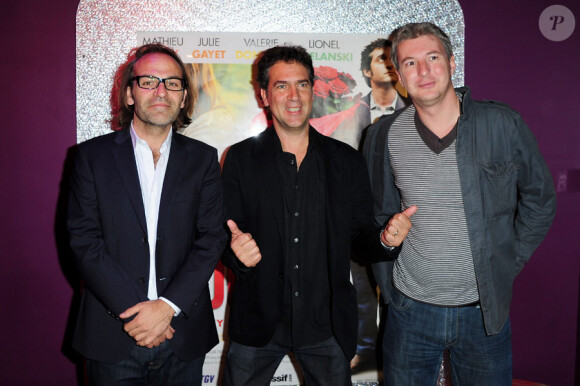 Gerome Riviere, Guy Mazarguil et Fabrice Preel-Cleach lors de l'avant-première de L'Art de séduire le 21 juillet 2011