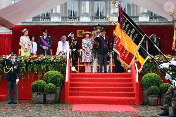 Les défilés de la fête nationale de Belgique en présence de la famille royale, à Bruxelles le 21 juillet 2011