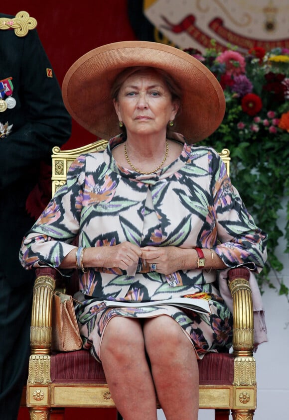 La reine Paola lors des défilés de la fête nationale de Belgique, à Bruxelles le 21 juillet 2011