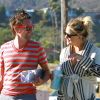 Kate Hudson et son fiancé Matthew Bellamy profite d'un moment de repos pour se rendre sur la plage de Malibu avec le fils de Kate, Ryder, le 18 juillet