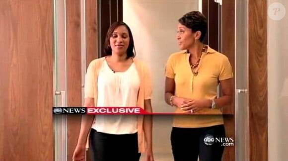 Nafissatou Diallo et la journaliste Robin Roberts dans Good Morning America, sur ABC, le 25 juillet 2011. Ce témoignage se rediffusé jusqu'à mardi soir sur la chaîne.