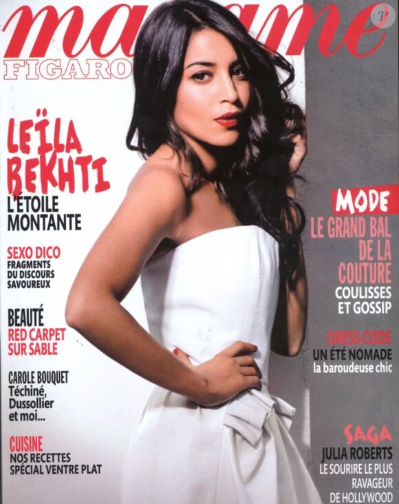 Leïla Bekhti en couverture du magazine Madame Figaro, en kiosques le 29 juillet 2011