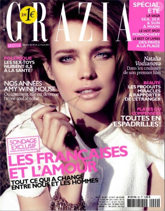Natalia Vodianova en couverture du magazine Grazia