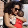 Alicia Keys et son fils Egypt dans New York le 12 juillet 2011