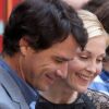 Kelly Rutherford et Matthew Settle sur le tournage de la série Gossip Girl. New York, 1er août 2011