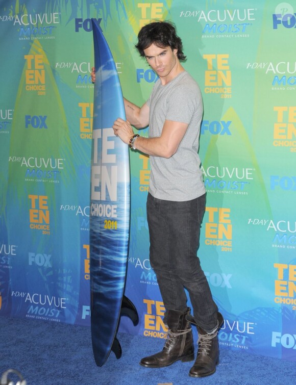 Ian Somerhalder a été récompensé lors de la cérémonie des Teen Choice Awards 2011, à Los Angeles, dimanche 7 août 2011.
