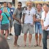 Le patron de l'Olympique Lyonnais Jean-Michel Aulas était à Saint-Tropez le 8 août 2011, où il s'est adonné à sa passion pour la pétanque sous l'oeil amusé des Brésiliens de l'OL Cris et Michel Bastos.