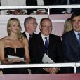 Le prince Albert et Charlene lors de la soirée de clôture du 62e Festival de Musique de Menton. Le 16 août 2011
