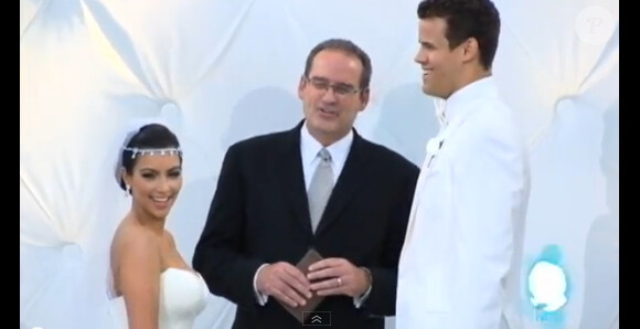 Kim Kardashian, lors de son mariage avec Kris Humphries, samedi 20 août 2011 à Los Angeles.