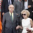 Frédéric Mitterrand et Marisa Paredes lors des obsèques de Raoul Ruiz à Paris le 23 août 2011