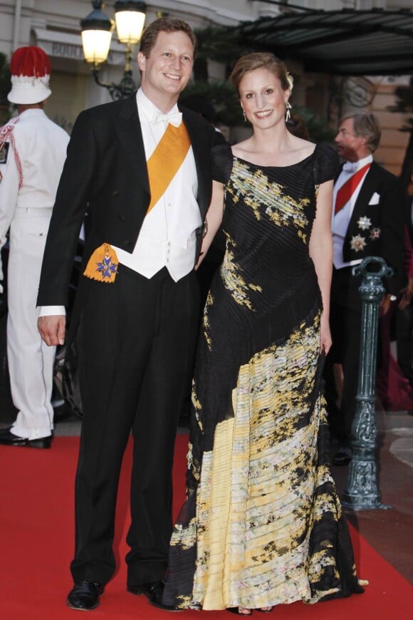 Georg Friedrich de Prusse et de la princesse Sophie d'Isembourg au mariage du prince Albert et de Charlene Wittstock, les 1er et 2 juillet 2011.