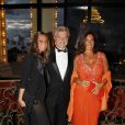 Sidney Toledano, président de Dior COuture, entouré de son épouse Katia et leur fille Julia lors du 14e Grand Bal de Deauville organisé au profit de CARE France, le 27 août 2011