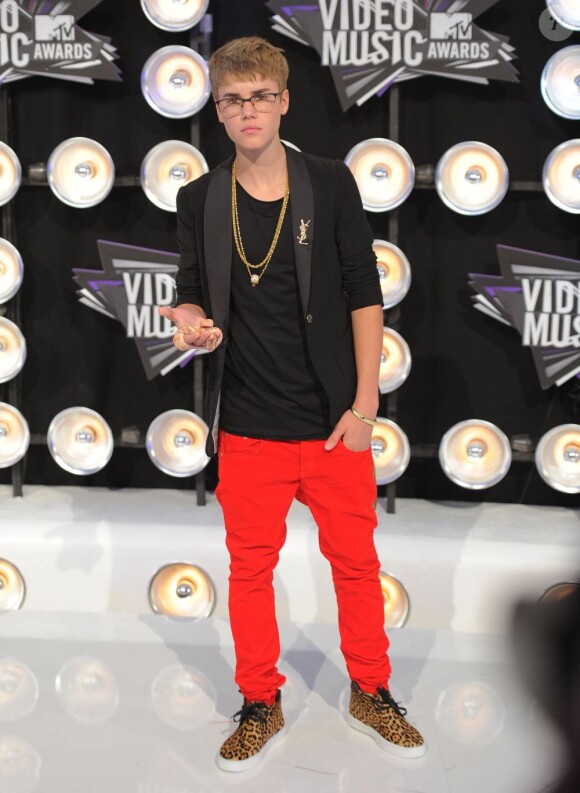 Justin Bieber aux MTV Video Music Awards à Los Angeles le 28 août 2011