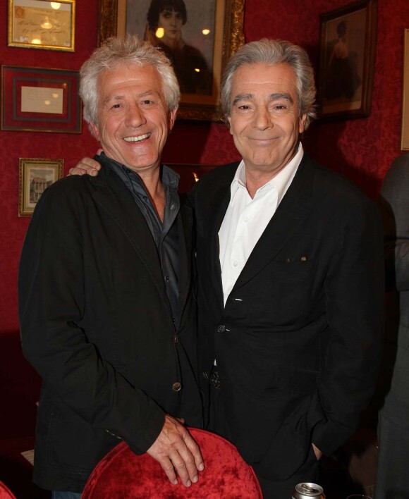 Pierre Arditi et Jean-Luc Moreau, à Paris, le 10 mars 2009.
