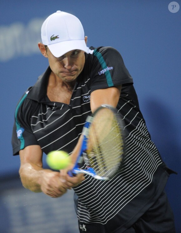 Andy Roddick s'est imposé lors du premier tour de l'US Open le 31 août 2011 face à son compatriote Michael Russell.