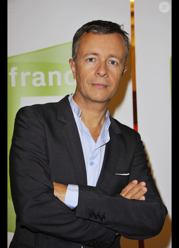 Laurent Goumarre à la conférence de presse de rentrée de France 5 à Paris, le 1er septembre