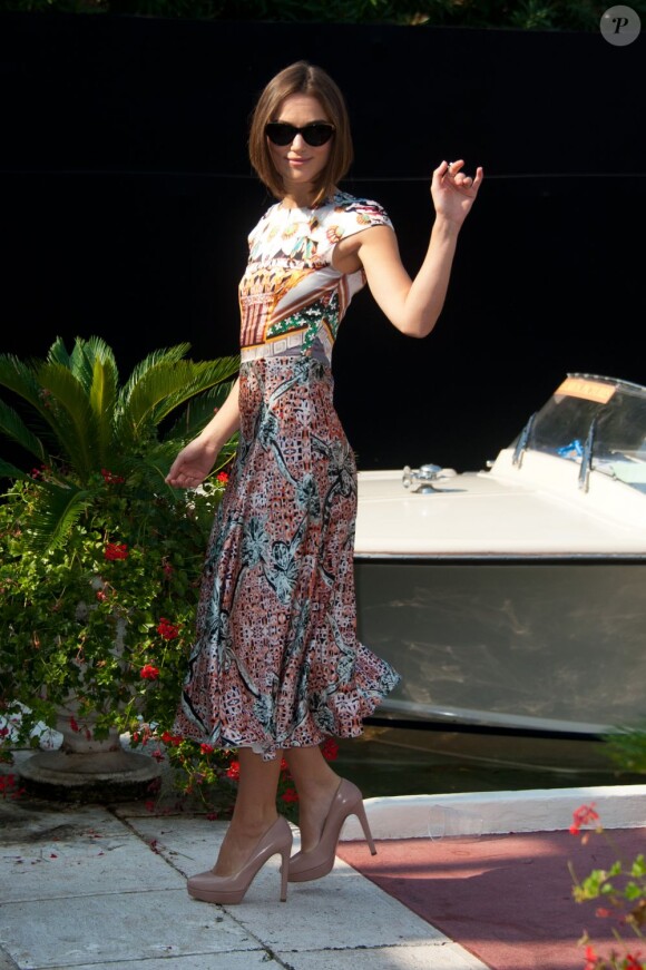 L'actrice Keira Knightley arrive à Venise pour la Mostra. 2 septembre 2011.