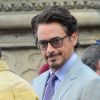 Robert Downey Jr. sur le tournage de The Avengers, à New York, le 2 septembre 2011.