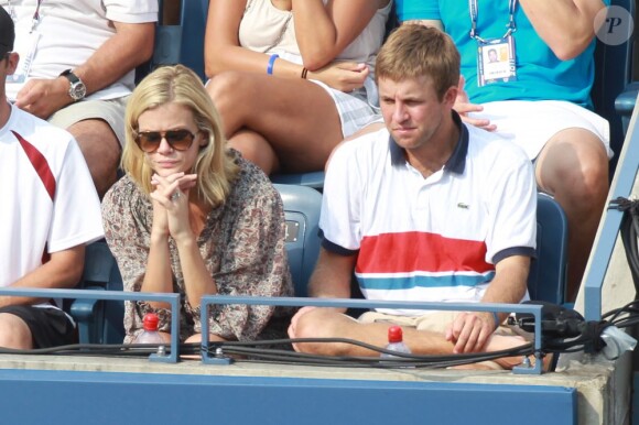 Brooklyn Decker a vécu intensément le troisième tour de son mari Andy Roddick à l'US Open face à Julien Benneteau le dimanche 4 septembre 2011