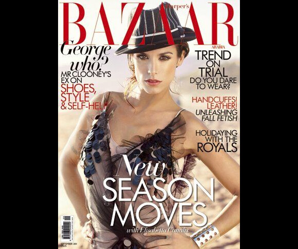 Elisabetta Canalis fait la Une du magazine Harper's Bazzar pour le numéro de septembre
 