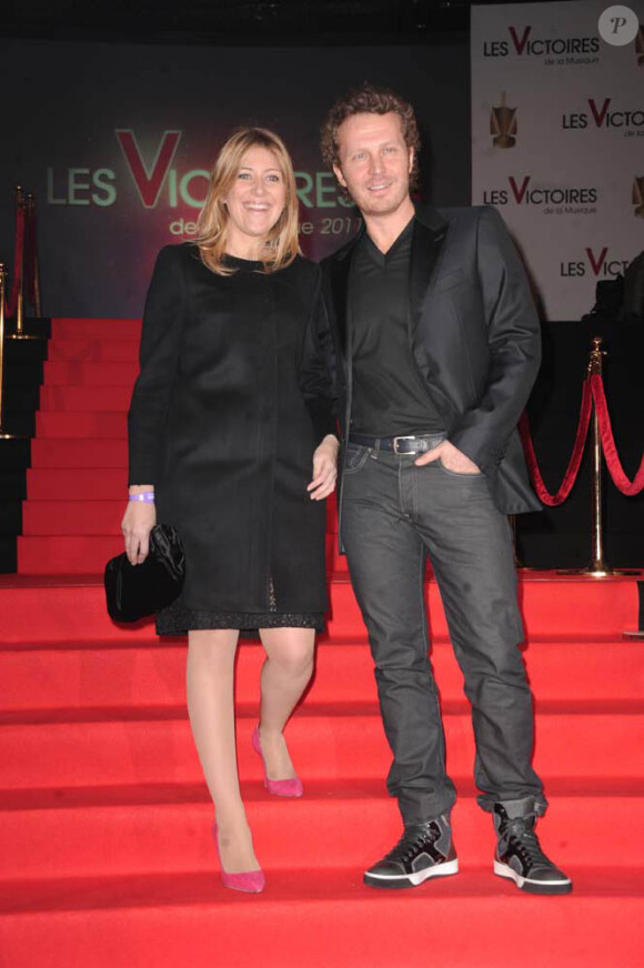 Sinclair et Amanda Sthers, aux Victoires de la musique, à Paris, le 1er mars 2011.