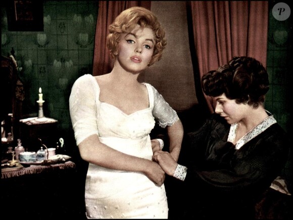 Marilyn Monroe et Laurence Olivier lors du tournage du Prince et la danseuse, en 1957