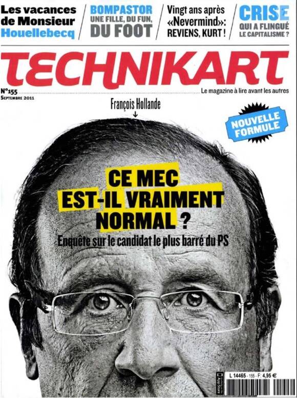 François Hollande en couverture de Technikart, septembre 2011.