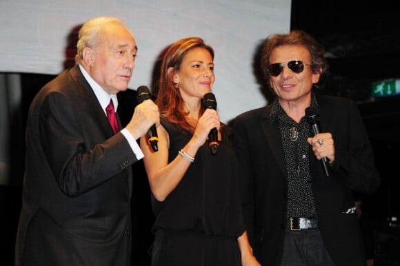 Denis Huisman, Elsa Fayer et Philippe Manoeuvre lors de la soirée organisée à l'Olympia pour les cinquante ans de l'Efap, à Paris, le 13 septembre 2011