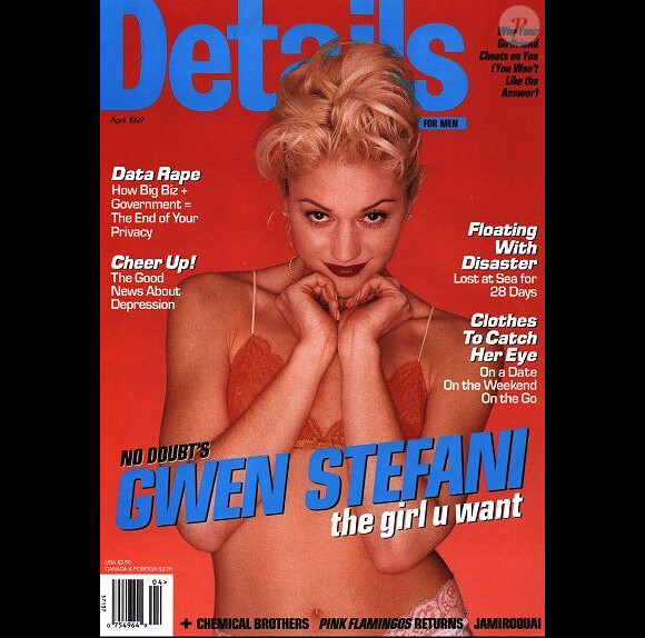 Gwen Stefani apparaissait en couverture du magazine masculin Details en avril 1997.