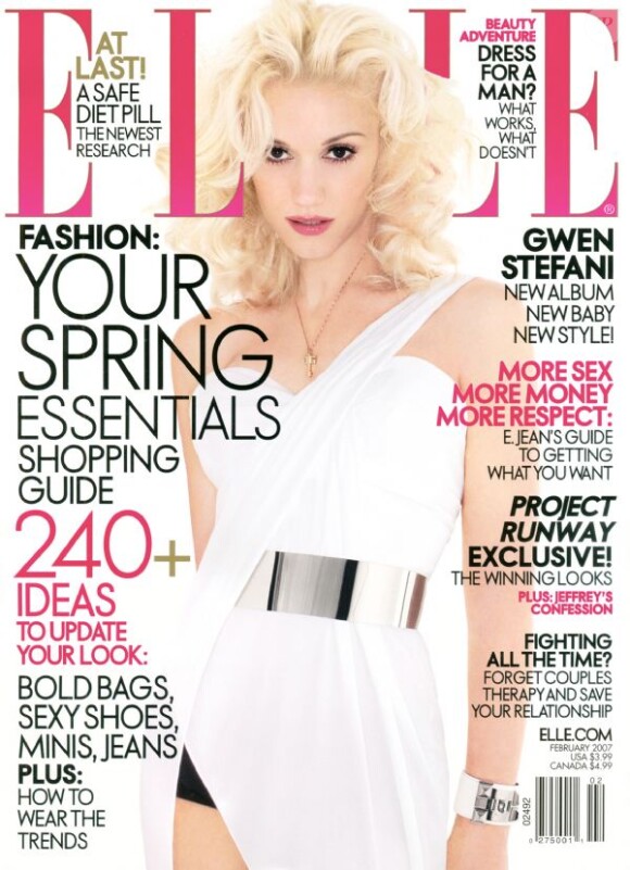 Février 2007 : la chanteuse Gwen Stefani prend la pose et se confie sur sa métamorphose dans le magazine Elle. 