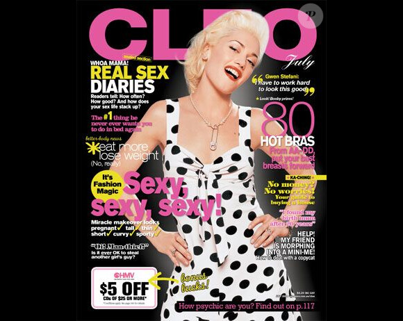 Gwen Stefani était en couverture du magazine Cleo pour son numéro de juillet 2004.