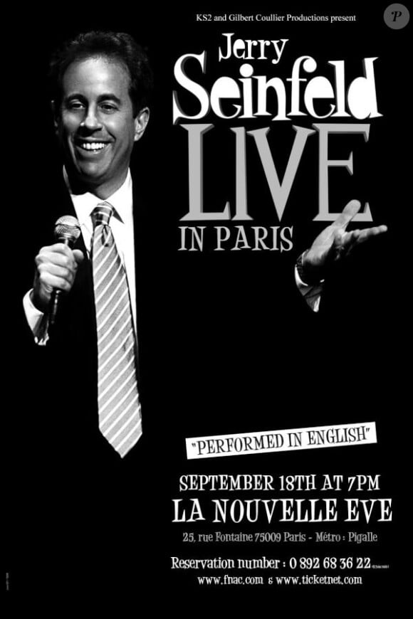 Jerry Seinfeld sera à Paris le dimanche 18 septembre à 19h pour une représentation exceptionnelle au cabaret de La Nouvelle Eve