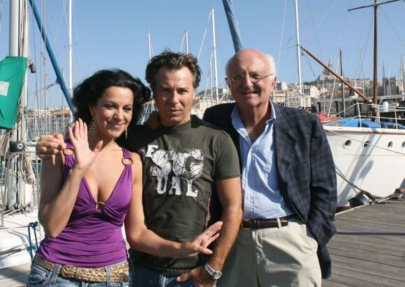 Roberto Alagna, sa femme Angela Gheorghiu, et Vladimir Cosma, à Marseille, le 30 août 2007.