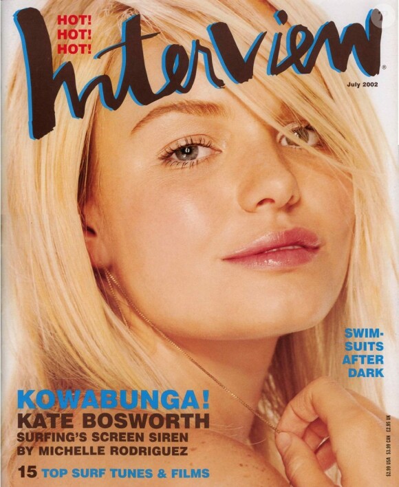 Juillet 2002 : Kate Bosworth apparaît en couverture du magazine Interview.