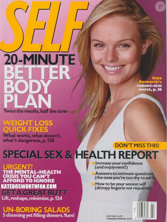 Juillet 2003 : à 20 ans, Kate Bosworth fait la Une du magazine Self. 