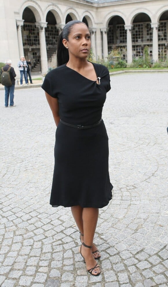Christine Kelly à l'enterrement de Georges Fillioud au Père-Lachaise à Paris le 21 septembre 2011