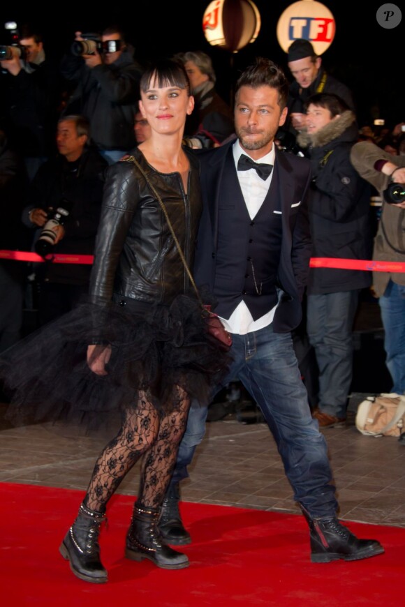 Christophe Maé et sa compagne Nadège, à Cannes, le 22 janvier 2011.