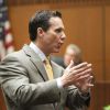 Ed Chernoff, l'avocat du docteur Conrad Murray lors de son procès au tribunal de Los Angeles le 27 septembre 2011, accusé d'homicide involontaire sur Michael Jackson