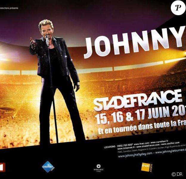 Johnny Hallyday, nouvelle affiche pour sa tournée 2012.