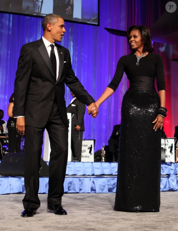 Michelel Obama et son époux Barack, un couple tout aussi puissant que glamour 