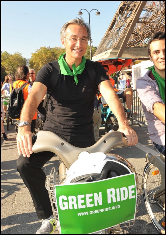 Laurent Petitguillaume lors de la Green Ride 2011. Le 2 octobre 2011