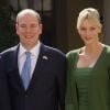Albert de Monaco et son épouse Charlene reçoivent Ivo Josipovic, président de la Croatie, et son épouse. Le 4 octobre 2011