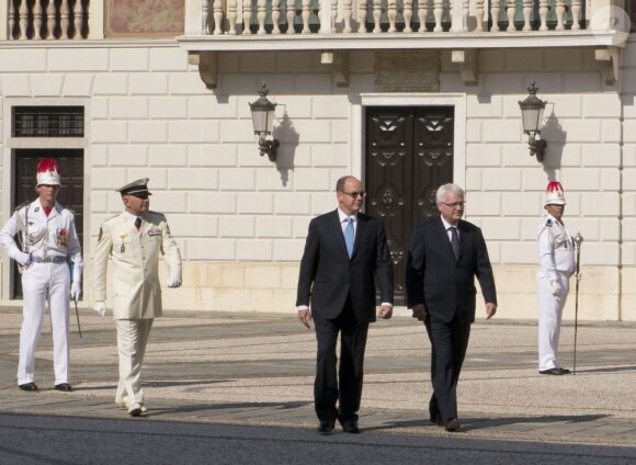 Albert de Monaco reçoit Ivo Josipovic, président de la Croatie, et son épouse. Le 4 octobre 2011