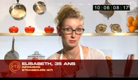 Élisabeth dans Masterchef 2, jeudi 6 octobre 2011 sur TF1