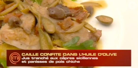 Caille confite dans l'huile d'olive dans Masterchef 2, jeudi 6 octobre 2011 sur TF1