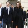 Carla Bruni-Sarkozy est sur le point d'accoucher... Peut-être dimanche 9 octobre ? Paris, 17 octobre 2011