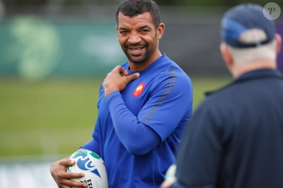 Emile Ntamack le 10 octobre lors d'une séance d'entraînement de l'équipe de France à Auckland