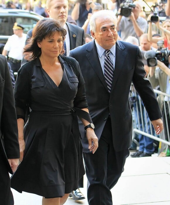 Anne Sinclair et Domnique Strauss-Kahn, à New York, le 23 août 2011.