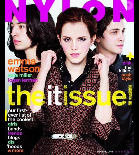 Emma Watson fait la couverture du magazine Nylon. Edition d'octobre 2012