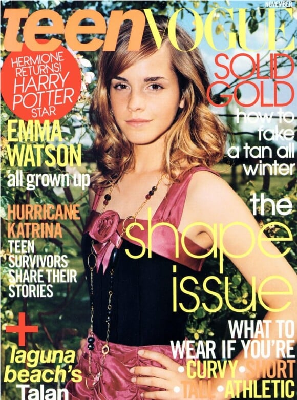 A 15 ans, Emma Watson posait en couverture du magazine Teen Vogue. Novembre 2005.
